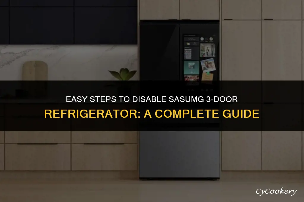 how to turn of sasumg 3 door refrigerator