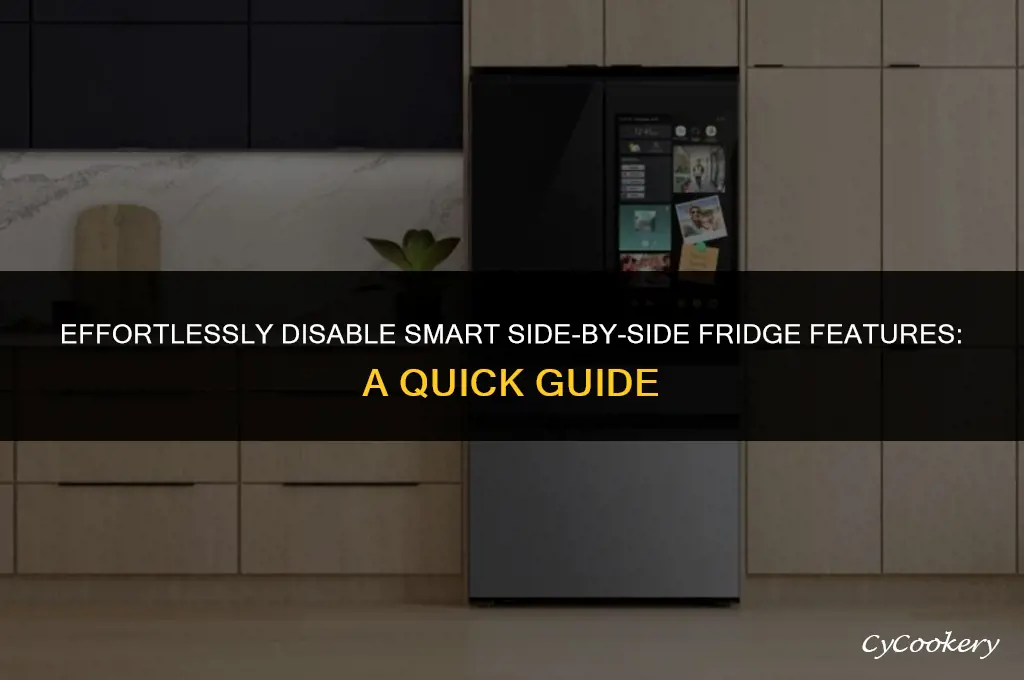 how to turn of smart side by side refrigerator