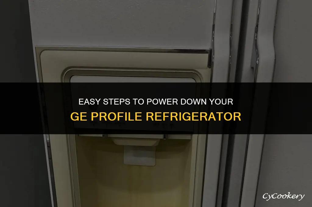 how to turn off a ge profile refrigerator