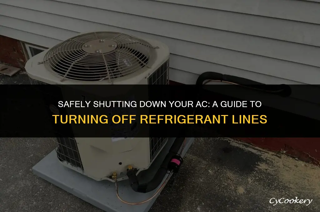 how to turn off ac compressor refrigerant lines