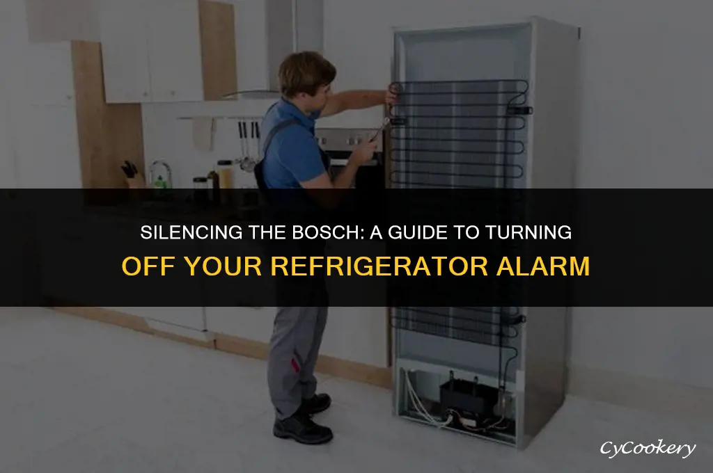 how to turn off alarm on bosch refrigerator