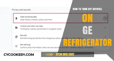 Disable Autofill on Your GE Refrigerator: A Simple Guide