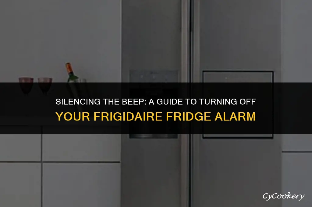 how to turn off beep on frigidaire refrigerator