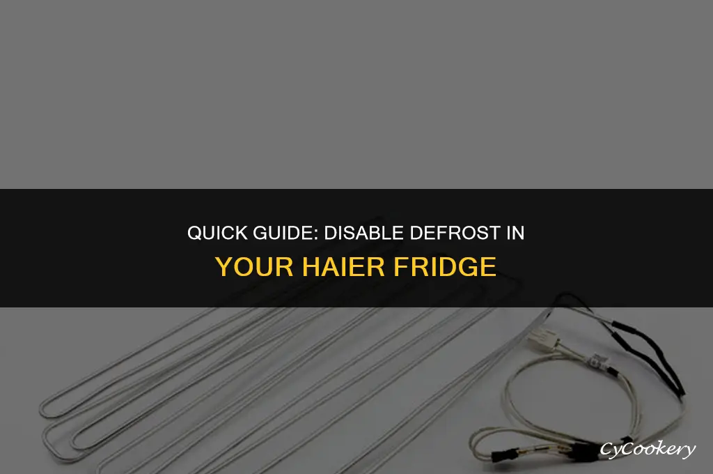 how to turn off defrost in haier refrigerator