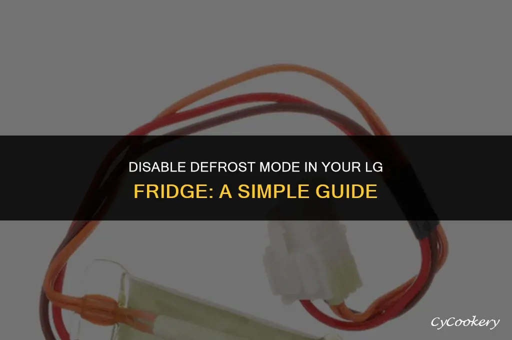 how to turn off defrost in lg refrigerator