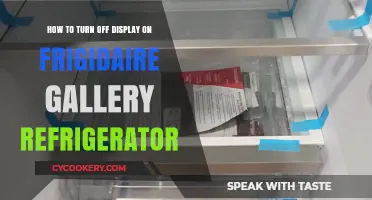 Quick Guide: Turning Off Frigidaire Gallery Refrigerator Display