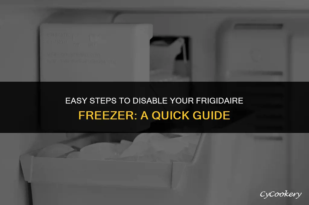 how to turn off freezer on frigidaire refrigerator