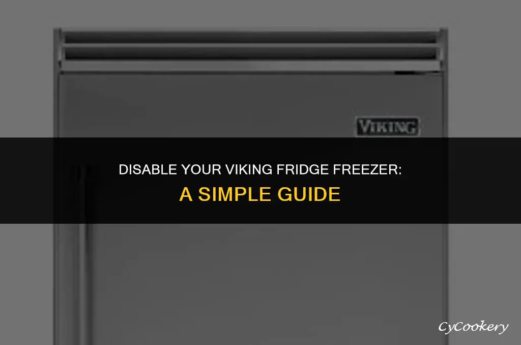 how to turn off freezer on s viking refrigerator