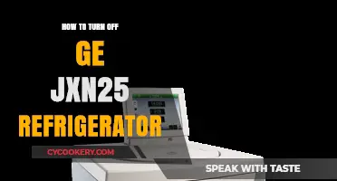 Quick Guide: Turning Off Your GE JXN25 Refrigerator Safely