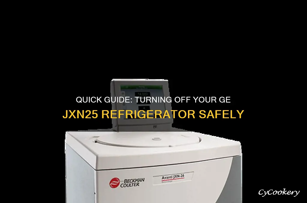how to turn off ge jxn25 refrigerator
