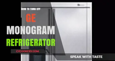 Quick Guide: Turning Off Your GE Monogram Refrigerator Safely
