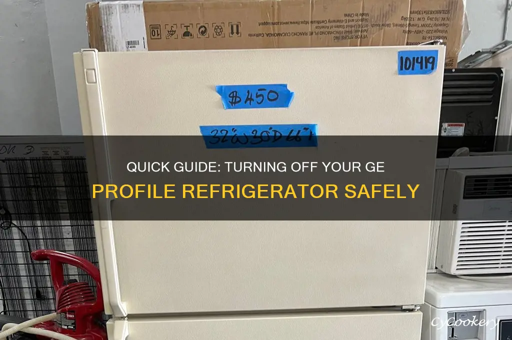 how to turn off ge profile refrigerator