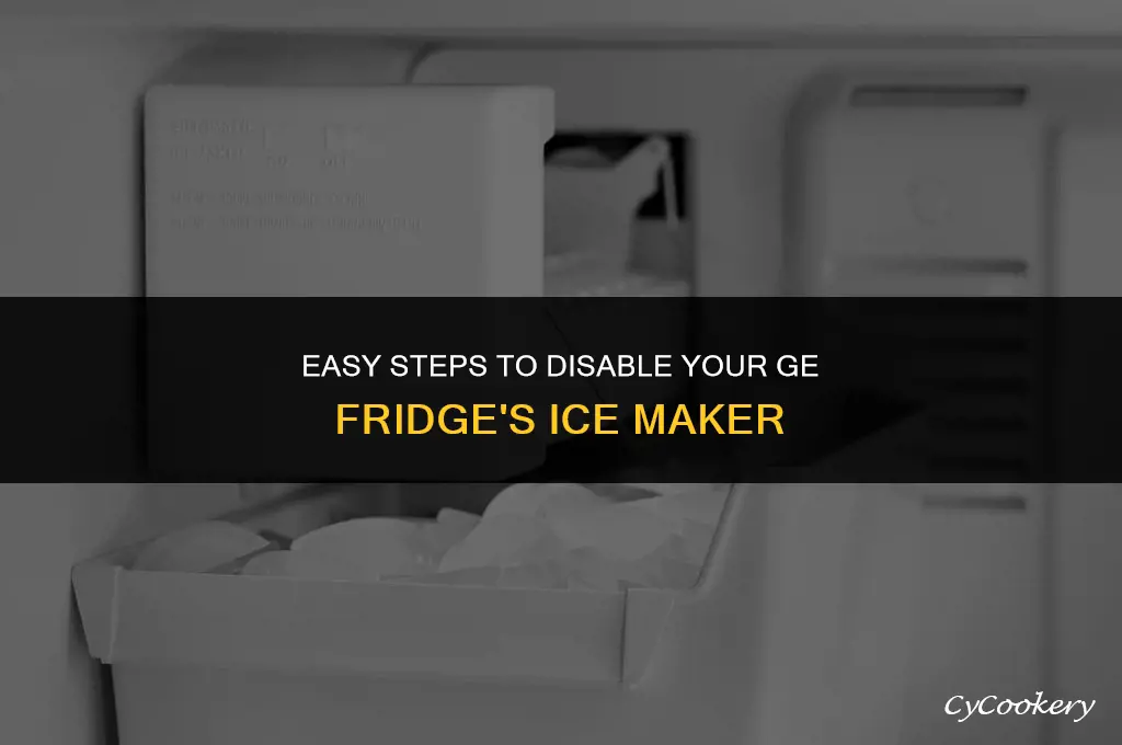 how to turn off icemaker in a ge refrigerator