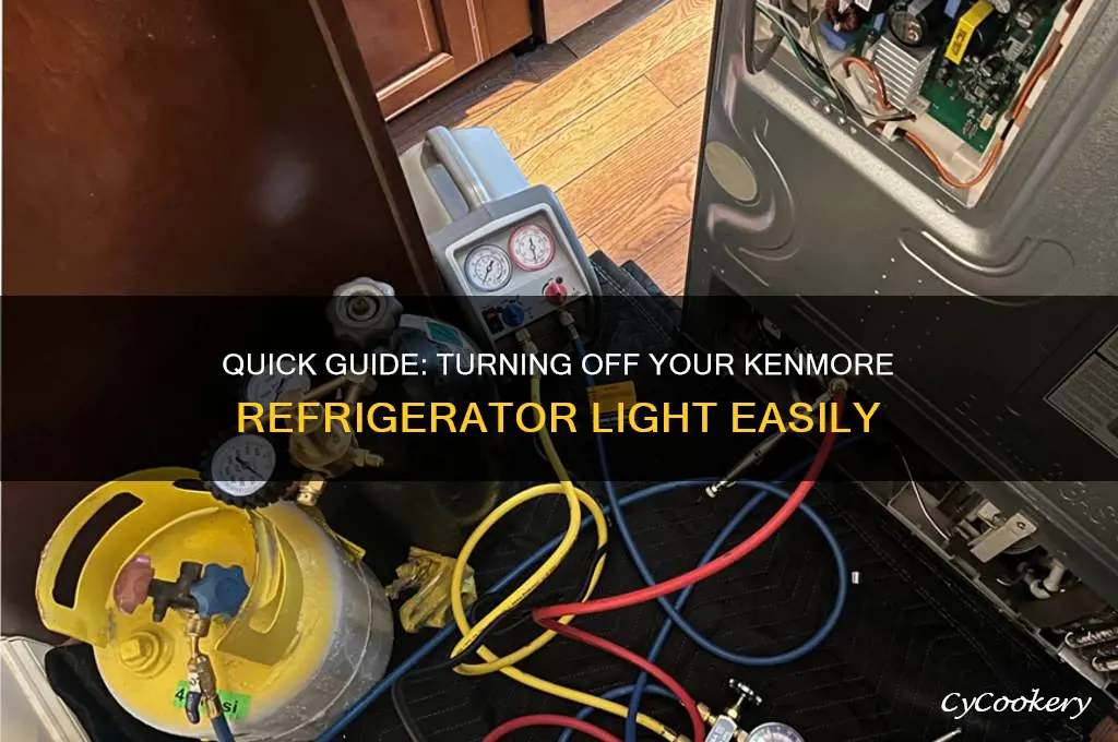 how to turn off kenmore refrigerator light