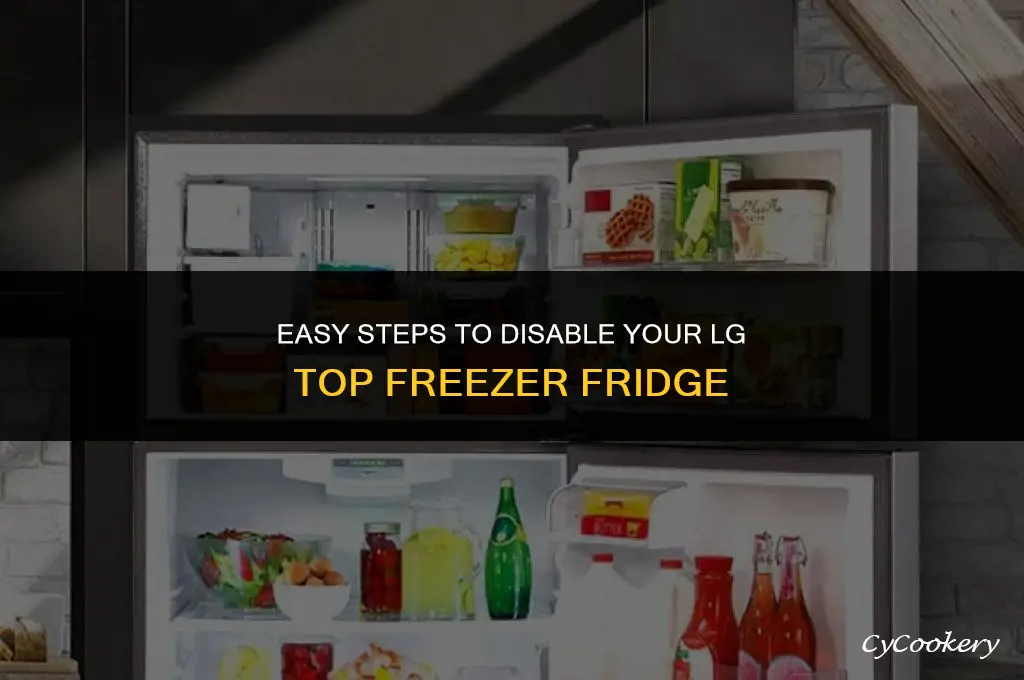 how to turn off lg top freezer refrigerator