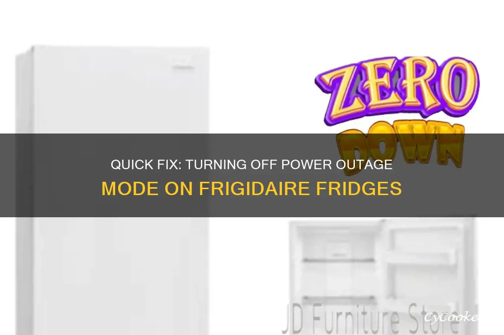 how to turn off power outage on frigidaire refrigerator