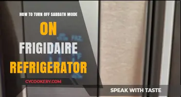 Easy Steps to Disable Sabbath Mode on Your Frigidaire Fridge