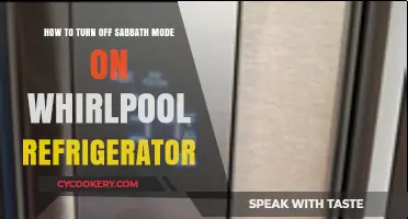 Easy Steps to Disable Sabbath Mode on Your Whirlpool Fridge