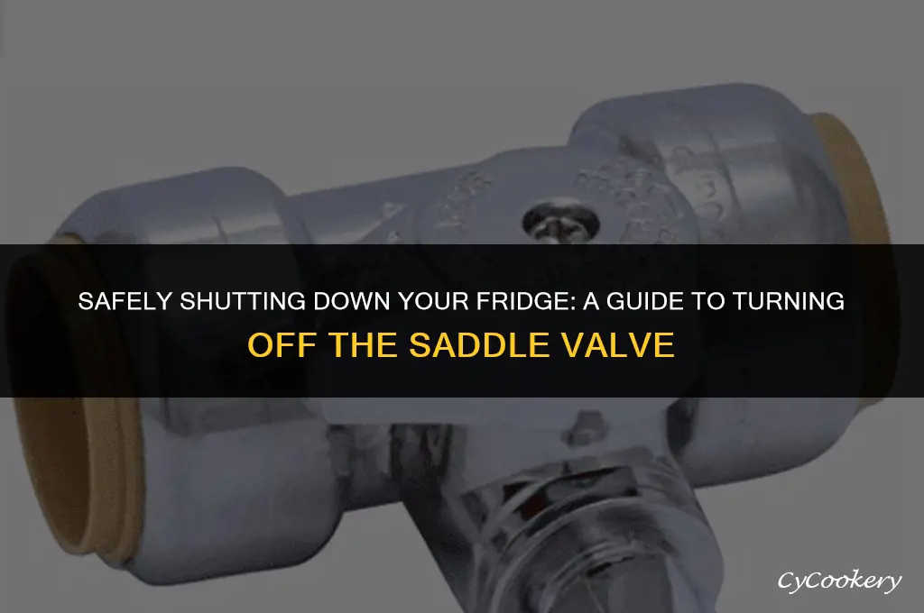 how to turn off saddle valve to refrigerator
