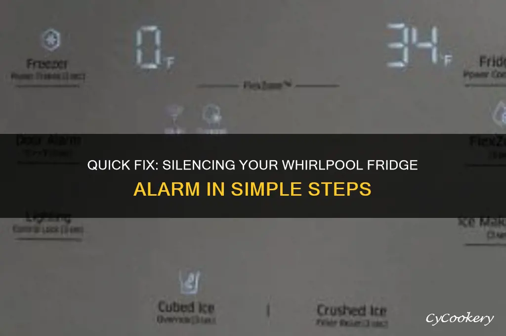 how to turn off whirlpool refrigerator alarm