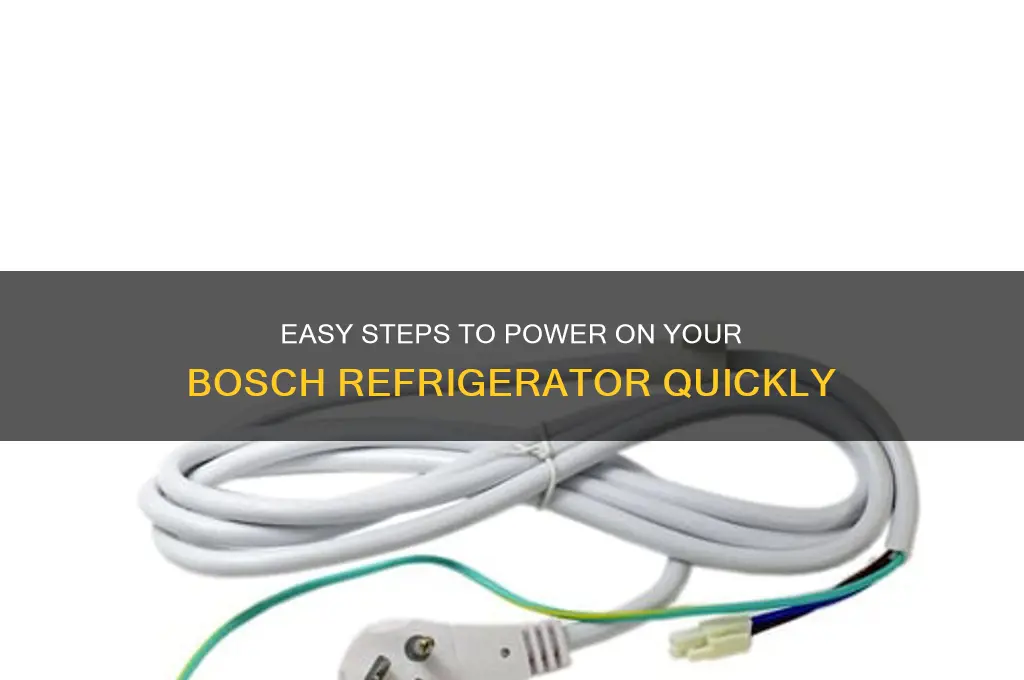 how to turn on a bosch refrigerator