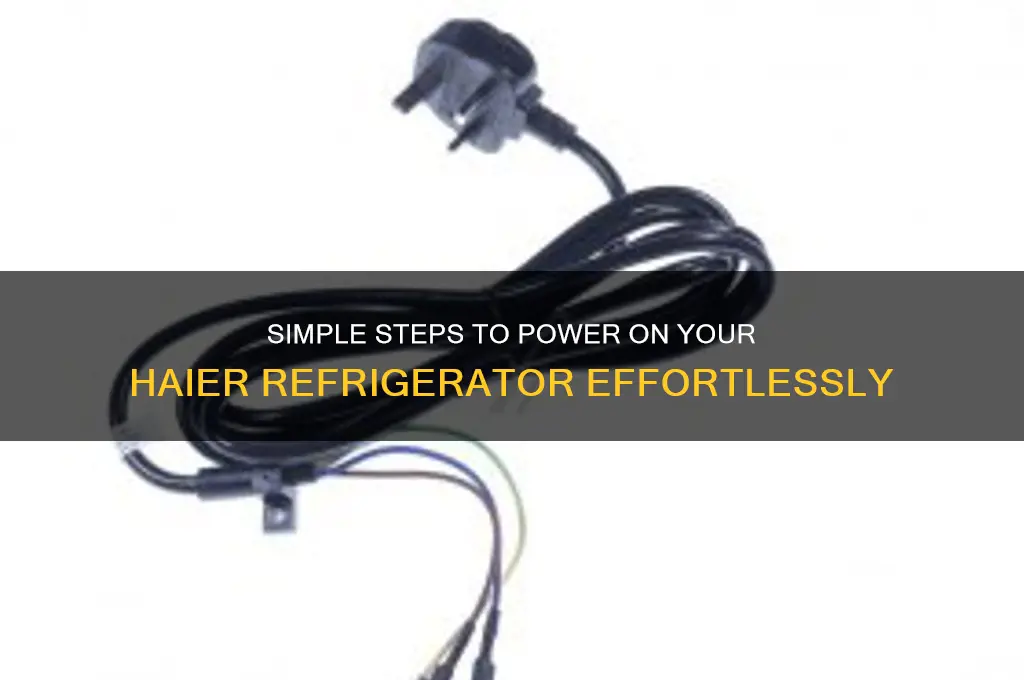 how to turn on a haier refrigerator