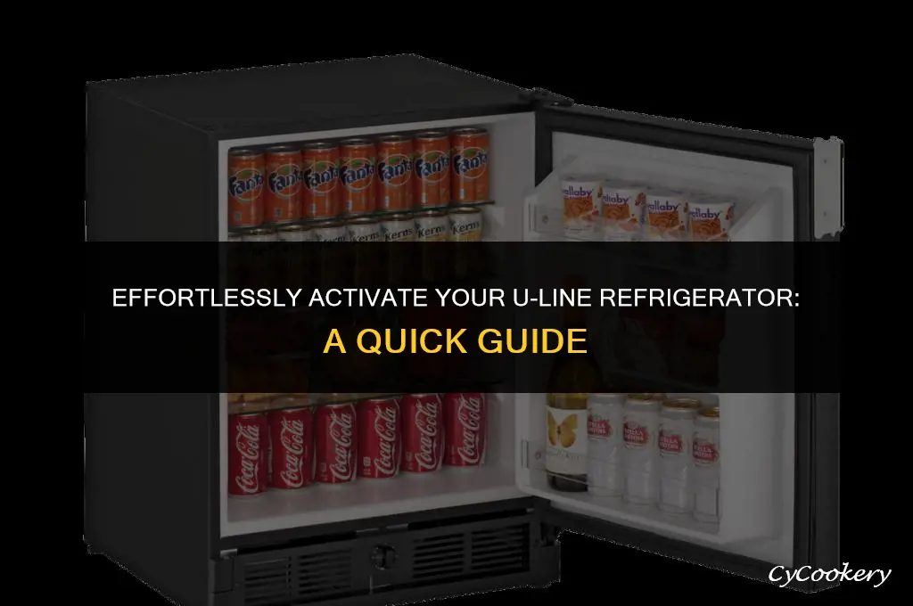 how to turn on a u-line refrigerator