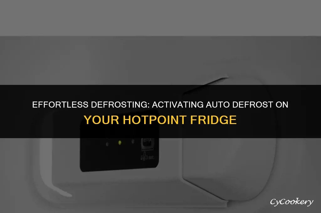 how to turn on an auto defrost hotpoint refrigerator