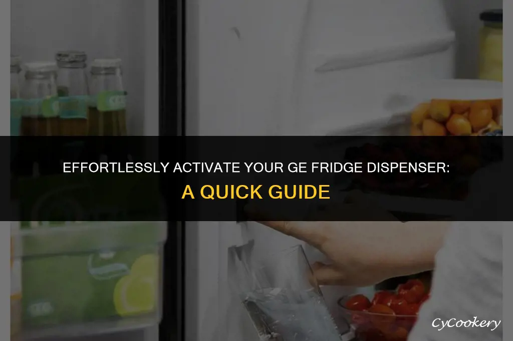 how to turn on dispenser on ge refrigerator