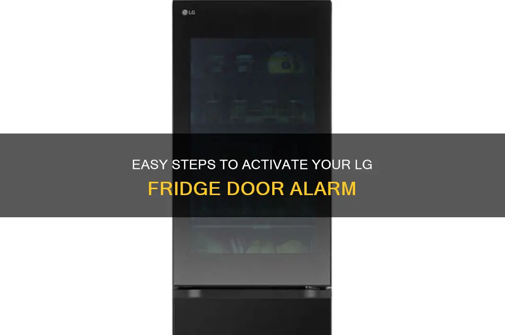 how to turn on lg refrigerator door alarm
