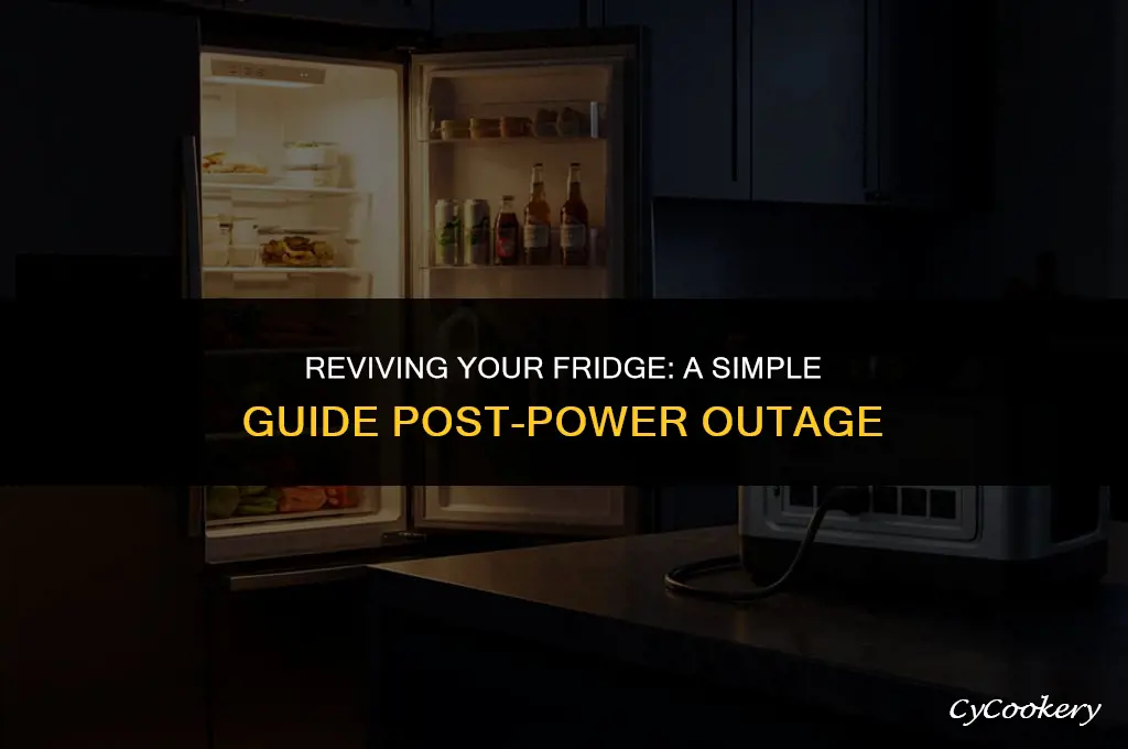 how to turn on refrigerator after power outage