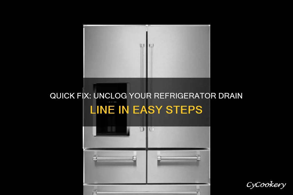 how to unclog a refrigerator drain line