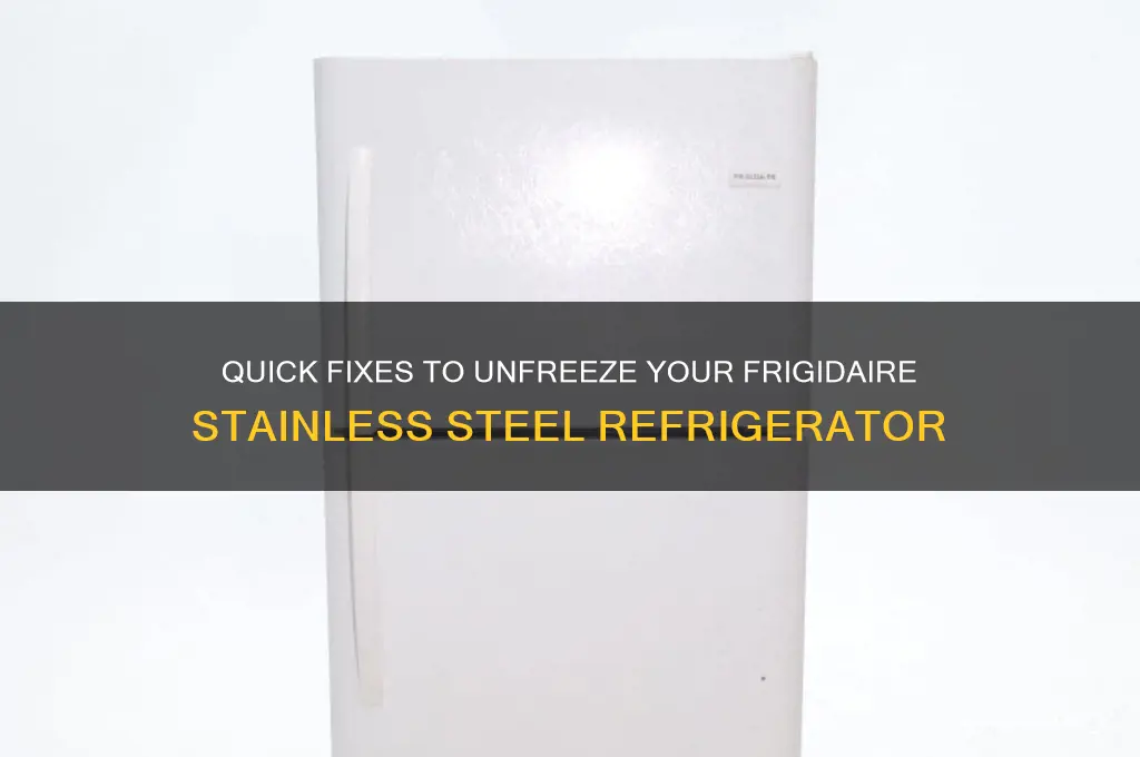 how to unfreeze refrigerator frigidaire stainless steel
