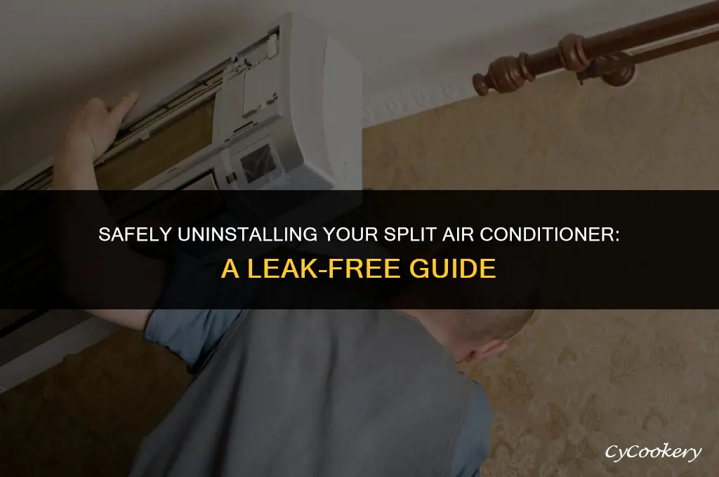 how to uninstall split air conditioner without leaking refrigerant