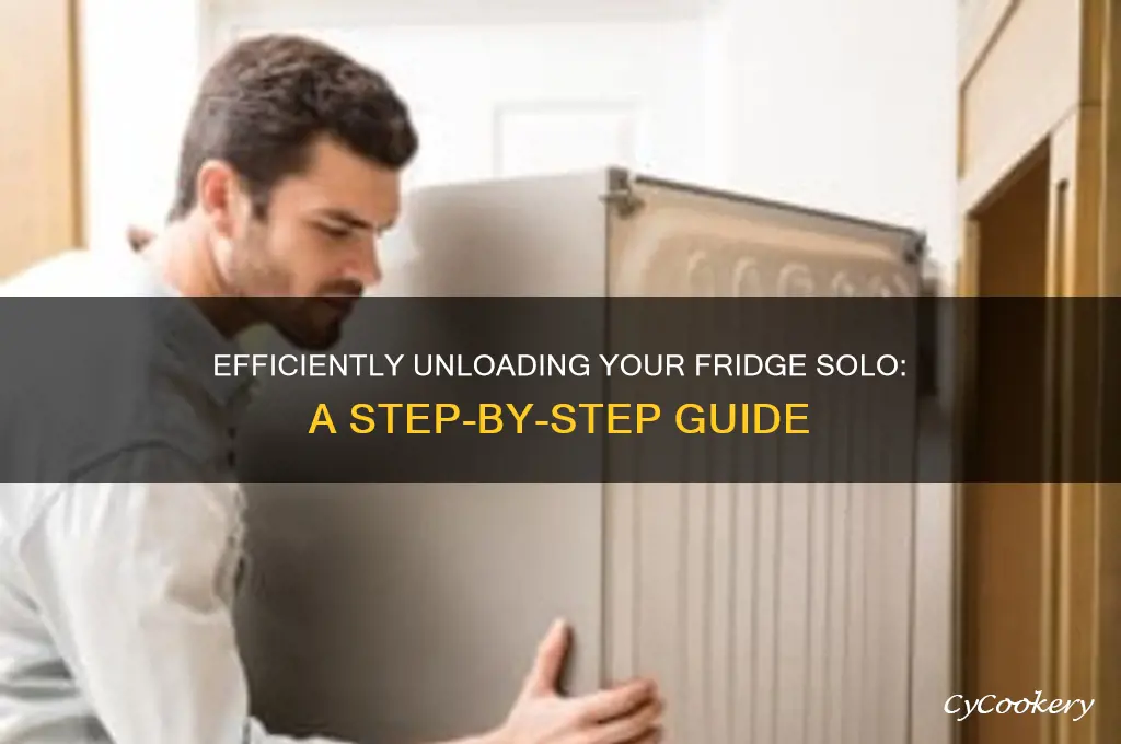 how to unload a refrigerator by yourself