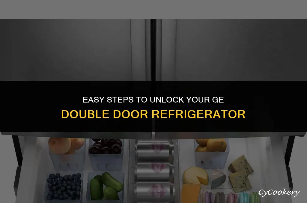 how to unlock a ge double door refrigerator