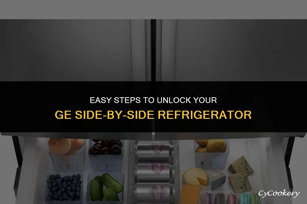 how to unlock a ge side by side refrigerator