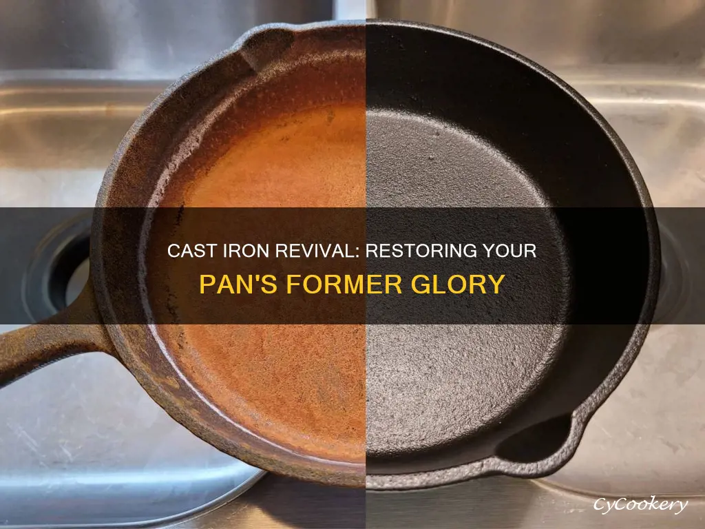 how to unrust a cast iron pan