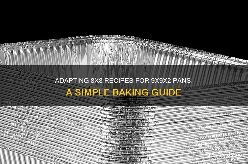 how to use a 9x9x2 pan with a 8x8 recipe