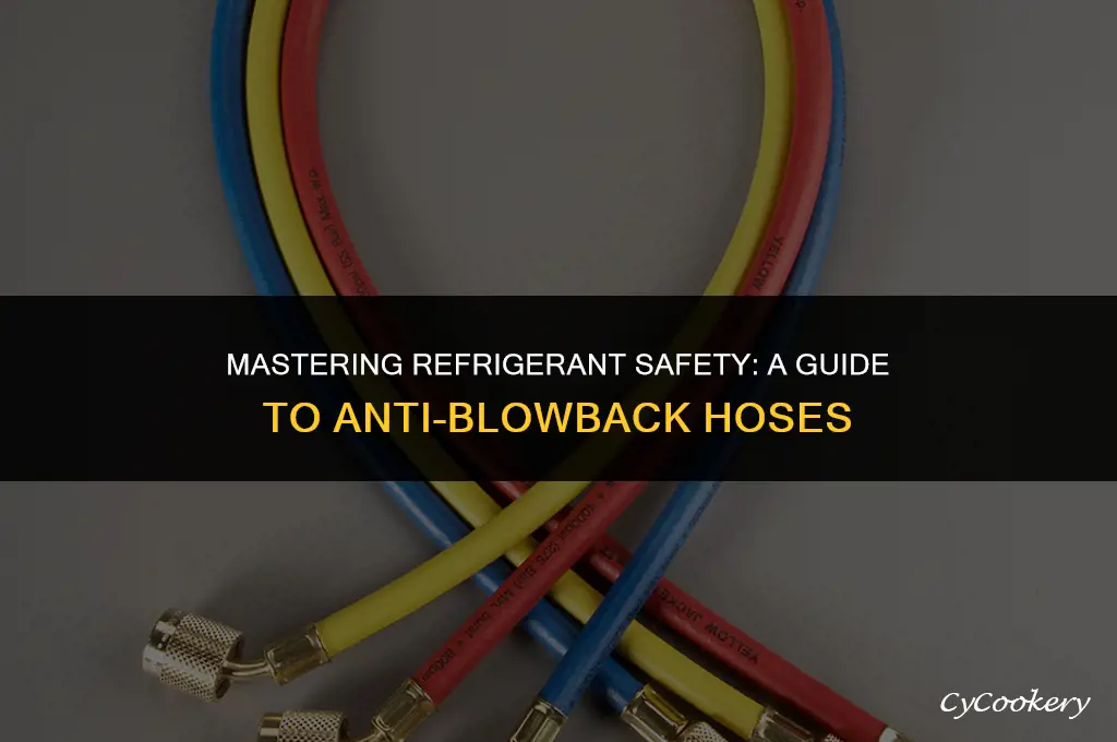 how to use a anti blowback hose on refrigerant
