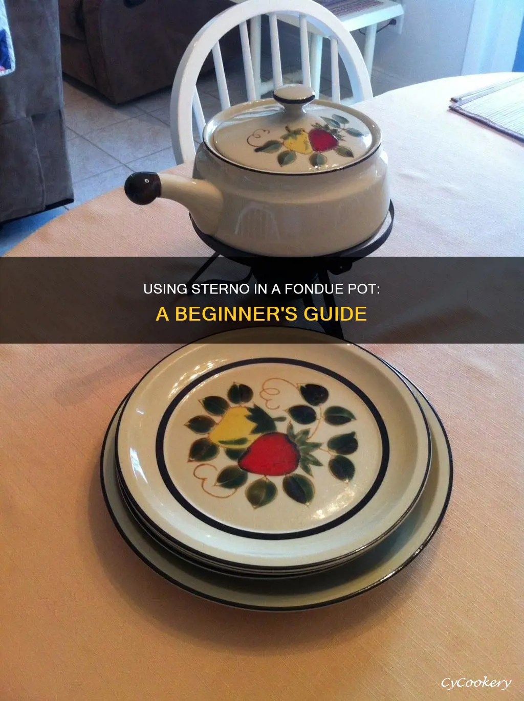 how to use a fondue pot with sterno