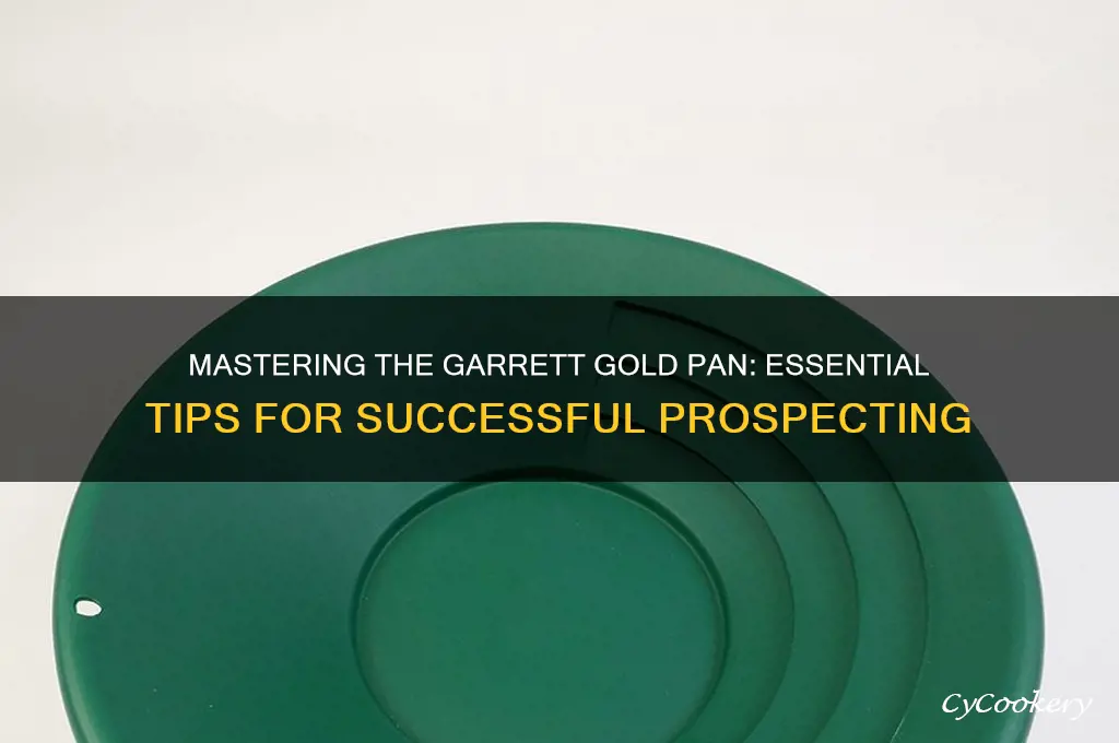 how to use a garrett gold pan