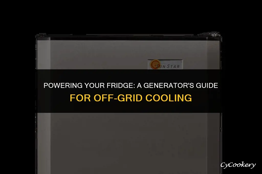 how to use a generator to power a refrigerator