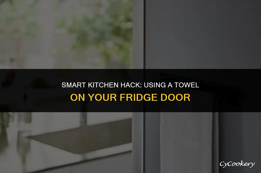 how to use a kitchen towel on refrigerator door