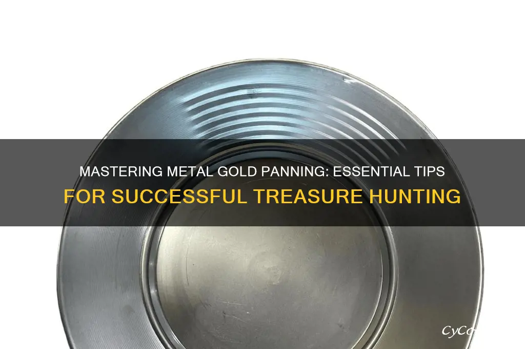 how to use a metal gold pan