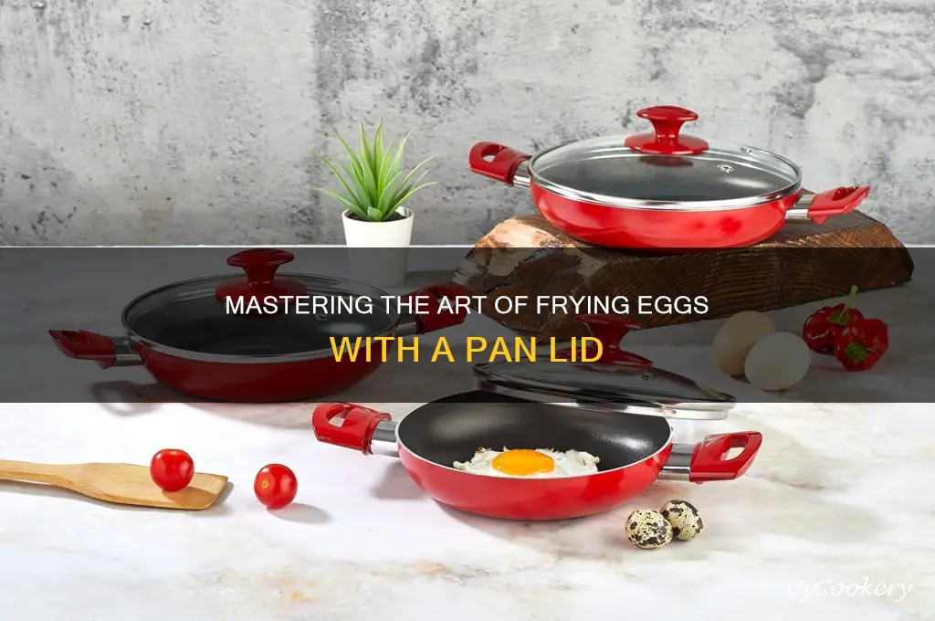 how to use a pan lid to fry eggs