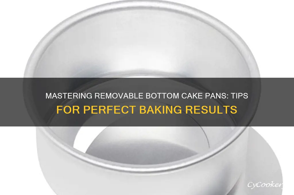 how to use a removable bottom cake pan