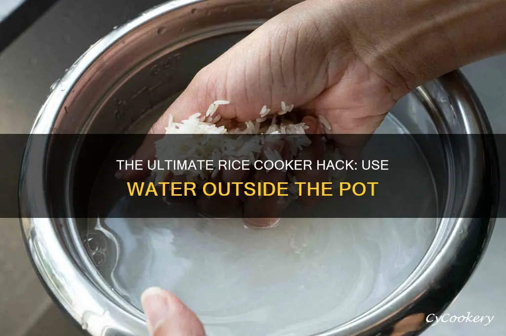 how to use a rice cooker water outside pot