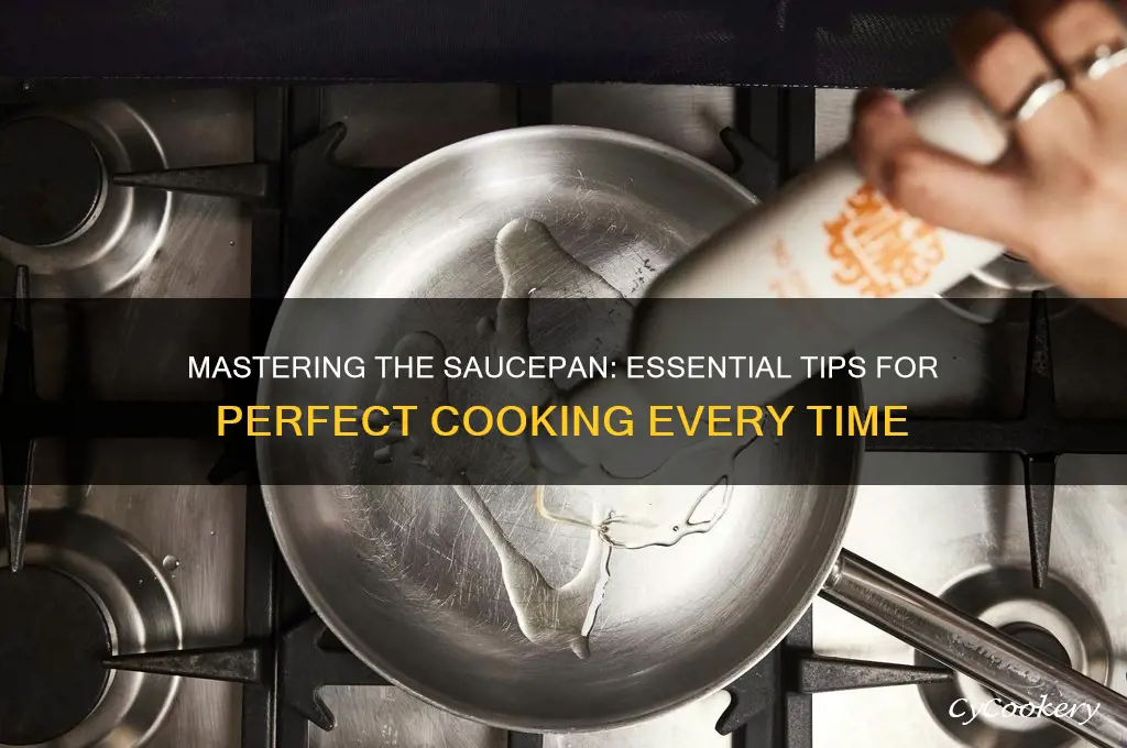 how to use a sauce pan