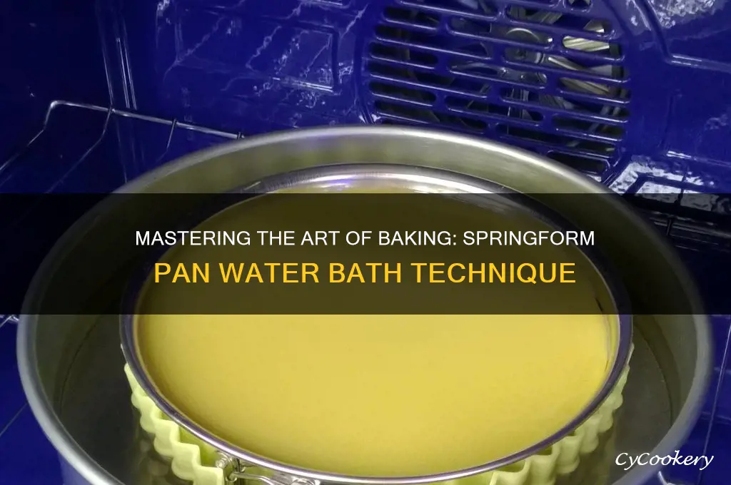 how to use a springform pan in a water bath